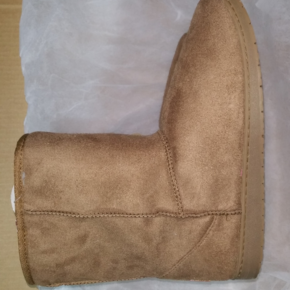 Gold Toe Womens Boots Microsuede Low Calf Faux Fur - Picture 4 of 5